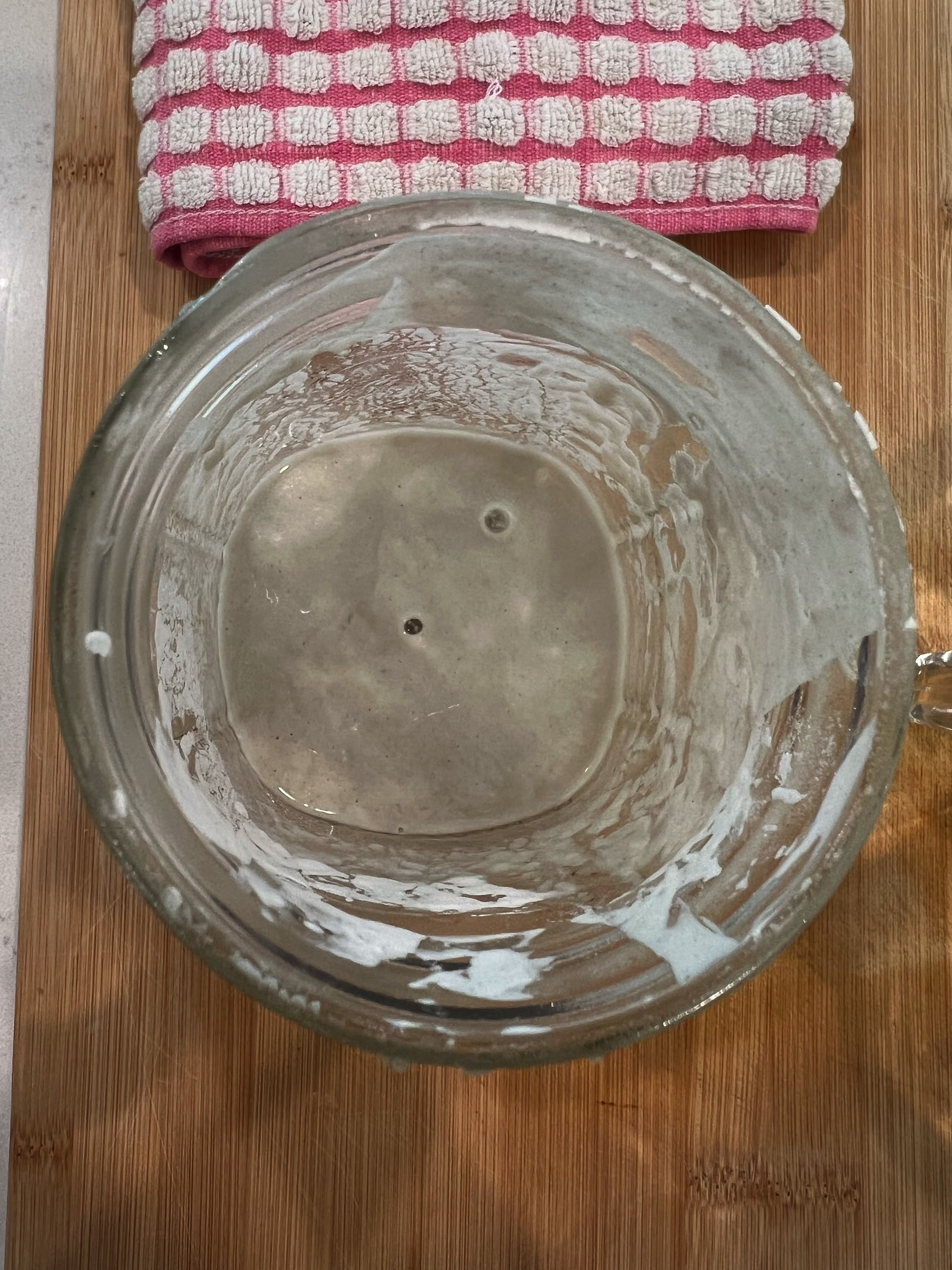 Jar with starter dough