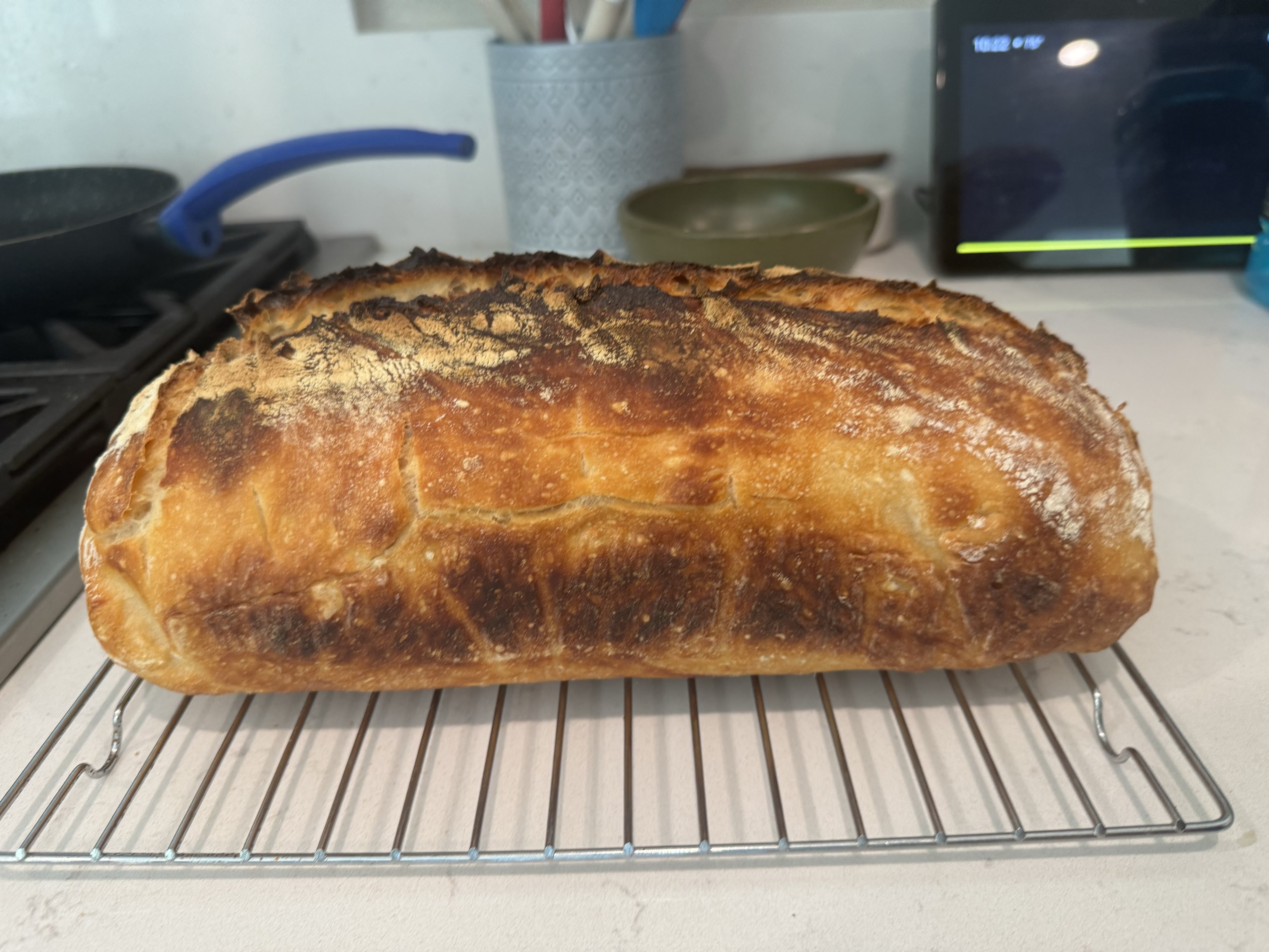 Baked sourdough loaf